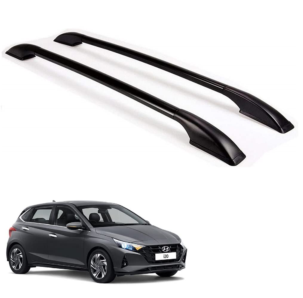 spreadx Car Non-Drilling Metal Roof Rail Black Set Suitable for Hyundai i20 Elite Type-2-picture-15