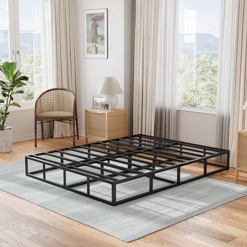 King Box Spring 9 Inch High Profile Strong Metal Frame Mattress Foundation, Quiet Noise-Free,Easy Assembly, 3000lbs Max Weight Capacity