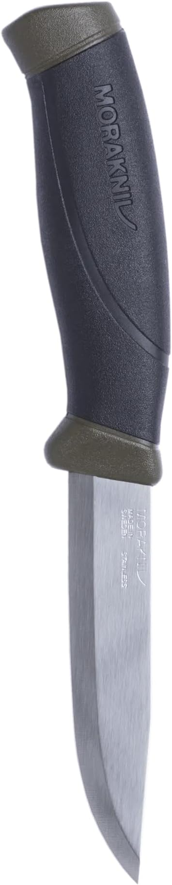 Companion Fixed Blade Outdoor Knife with Stainless Steel Blade, 4.1-Inch, Military Green