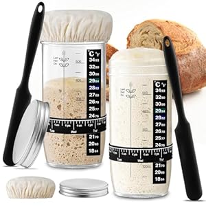 Mfacoy YTYUIJ Sauerteig-Starterglas Set 680 ml