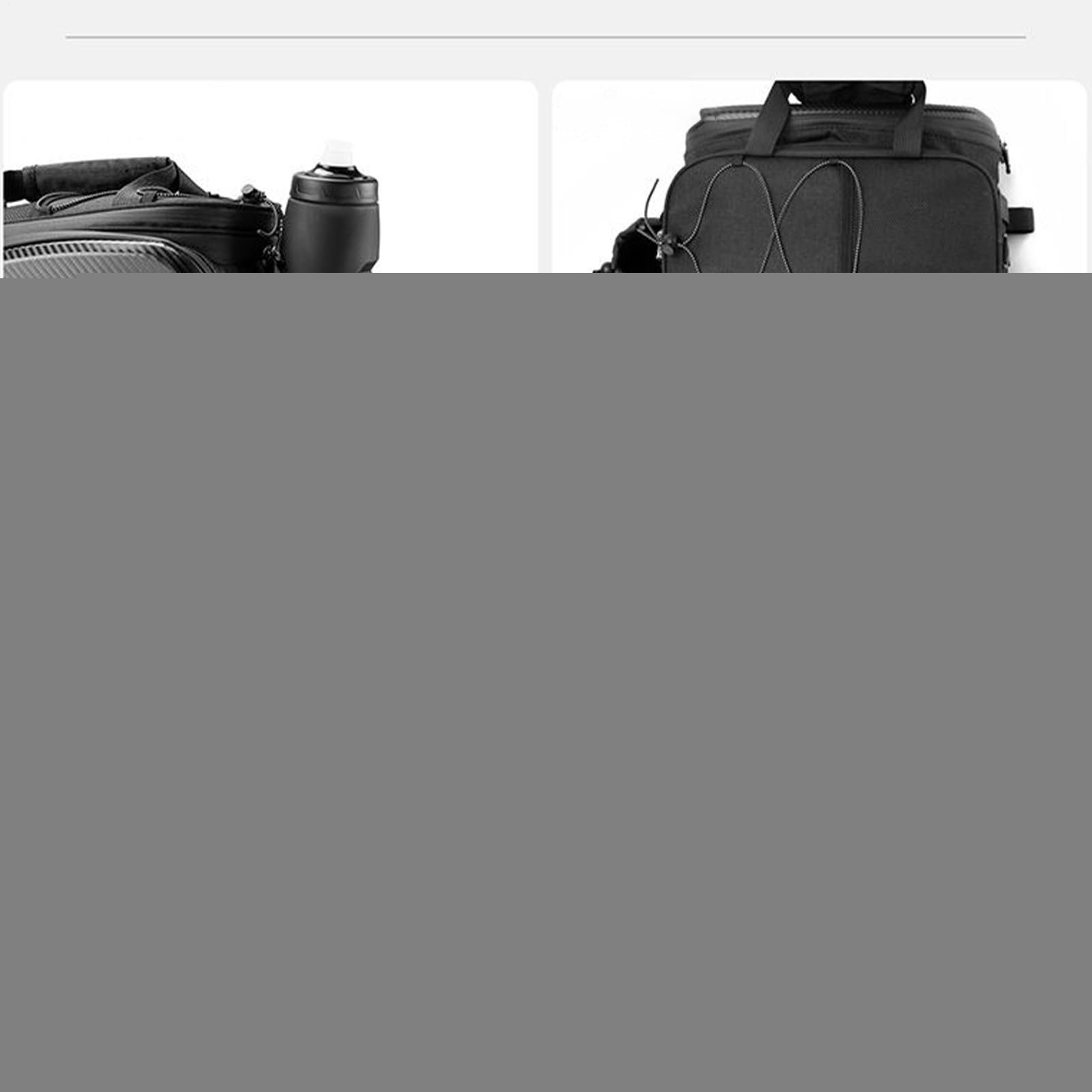 Borsa Portapacchi Bici Strisce Riflettenti Espandibile Multifunzione Grande