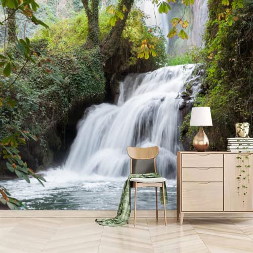 Waterfall In The Forest 3D Wall Murals Wallpaper, Silk Effect Wall Poster Murals, Wall Painting Art Wallpaper For Living Room And Bedroom Home Decor 177" By 124" #TOP2