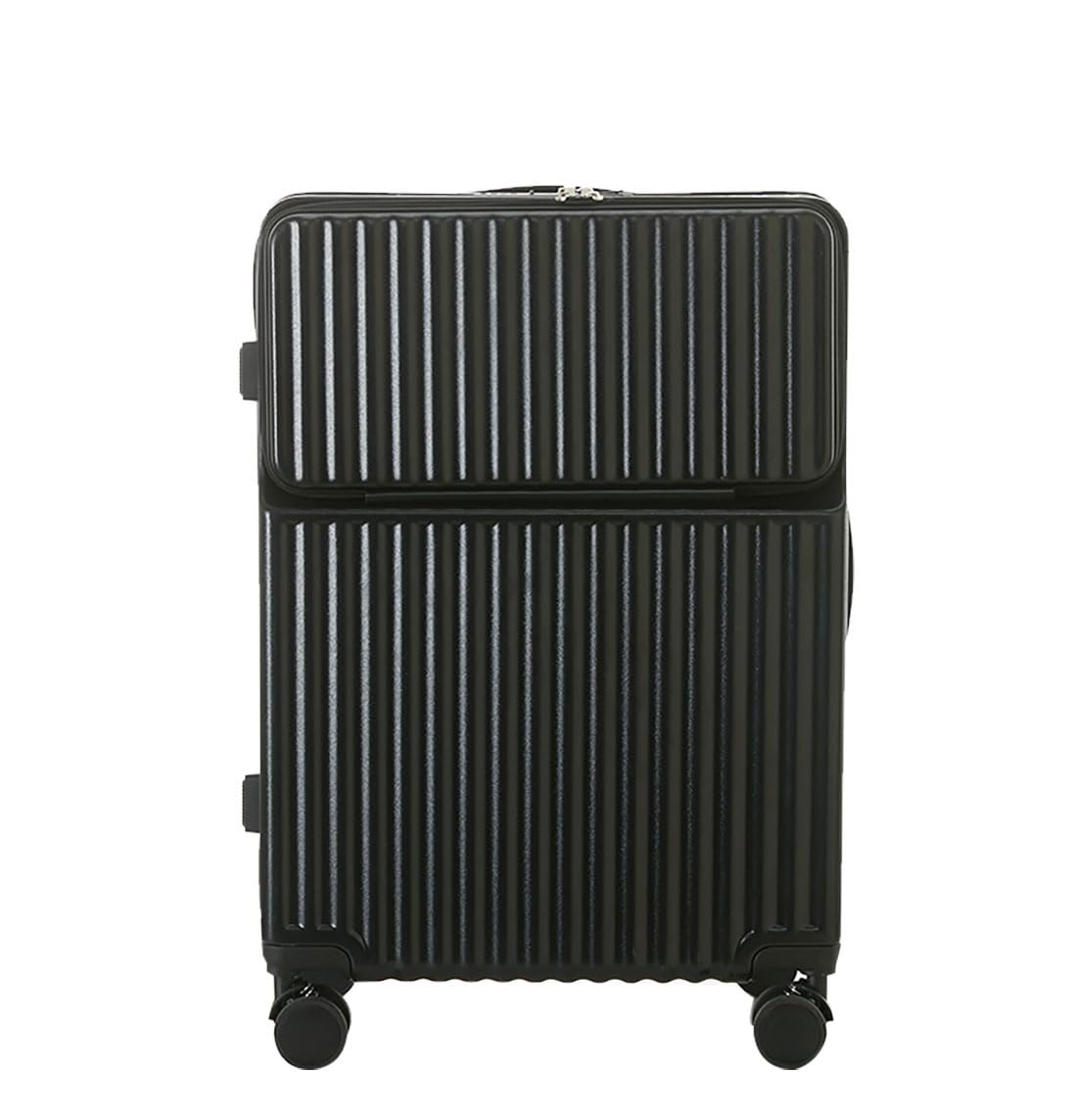 20 Inch Carry On Luggage, Hardside Luggage, Built-In TSA lock Carry on Suitcase, with Cup Holder & USB Port, Airline Approved Hard Shell Suitcase with Wheels, SY0016 Black