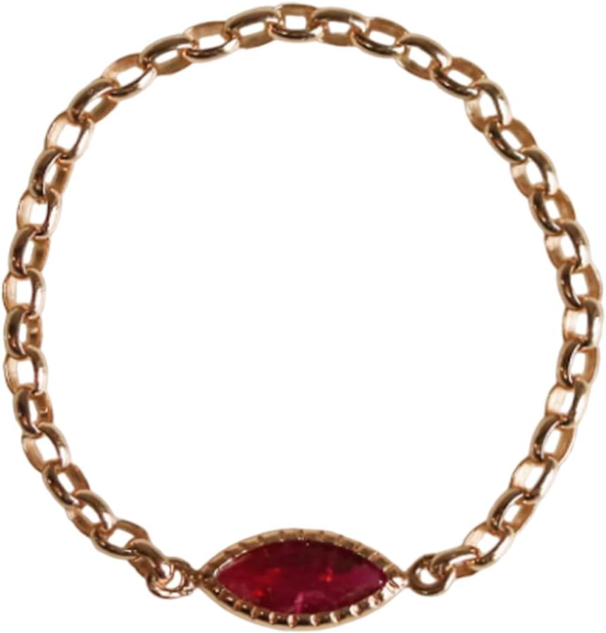 [cui-cui] ルビー K10YG チェーンリング レディース