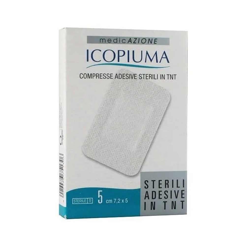 Desa Pharma Icopiuma - Compressa adesiva in TNT, 7,​5 x 5 cm, 5 pezzi