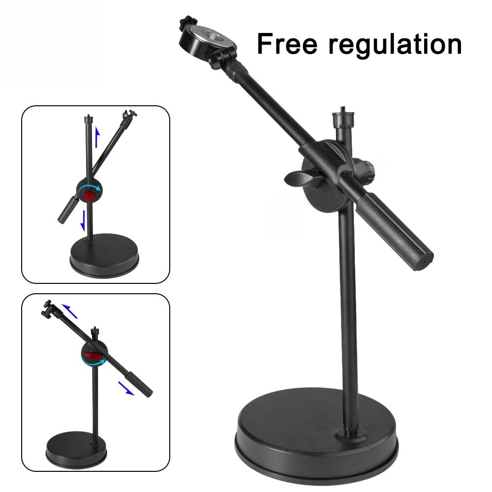 Akcesoria do mikroskopu laboratoryjnego, uchwyt monopod z adapterem pierścieniowym, statyw stołowy do fotografowania z uchwytem na kamerę do cyfrowego mikroskopu wideo (stojak z pierścieniem)