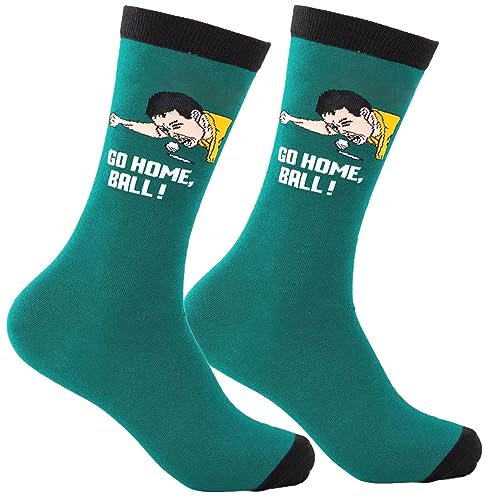 Funny Golf Socks Crazy Socks Golf Dress Socks Casual Cotton Crew Socks, Novelty Gifts For Men, Women and Teens - Go Home Ball