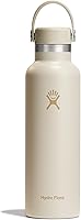 Hydro Flask 21 oz Standard Mouth Water Bottle - Leakproof Insulated Stainless Steel, Coconut Cream, 24 Hrs Cold