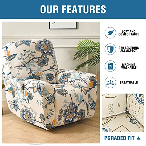 Eco-Ancheng Recliner Slipcovers 4-Pieces Lazyboy Recliner Covers Recliner Couch Covers Recliner Chair Cover Non Slip Reclining Slipcovers With Storage Pockets Furniture Protector For Living Room #TOP2