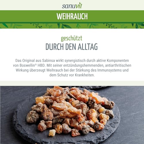 Weihrauch-Kapseln Sanuvit – 500 mg Boswellia serrata, Vegan, 180 Kapseln
