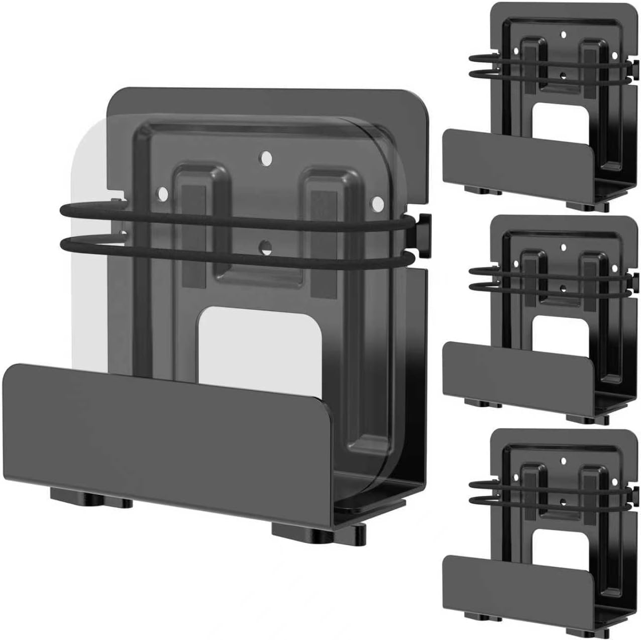 4 Pack Cable Box Mount and Modem Mount, Adjustable Wall Mount for Small and Wide Devices, Media Players, Cable Boxes, Modems, DVD Players