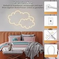 Shengruili 5M COB LED Streifen,220V LED Streifen Natürliches Licht 4000K,Hohe Dichte LED Strip Lights mit Netzteil,Wasserdicht Diffusion Flex LED streifen für Heim Dekoration, Küche, Spiegel – Ansicht 4