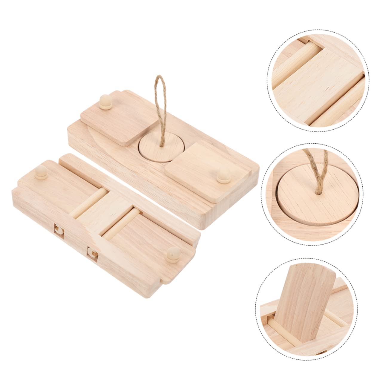 ibasenice Giocattoli in Legno per Criceti, Set da 2 Giochi per Ricerca Cibo e Stimolazione Mentale per Roditori