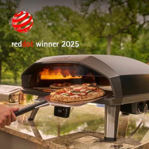 Ooni Koda 2 Max Propane Gas Pizza Oven – 24" Propane Powered Outdoor Oven with 28 mBar Regulator and Gas Hose, Large Propane Pizza Oven - Black