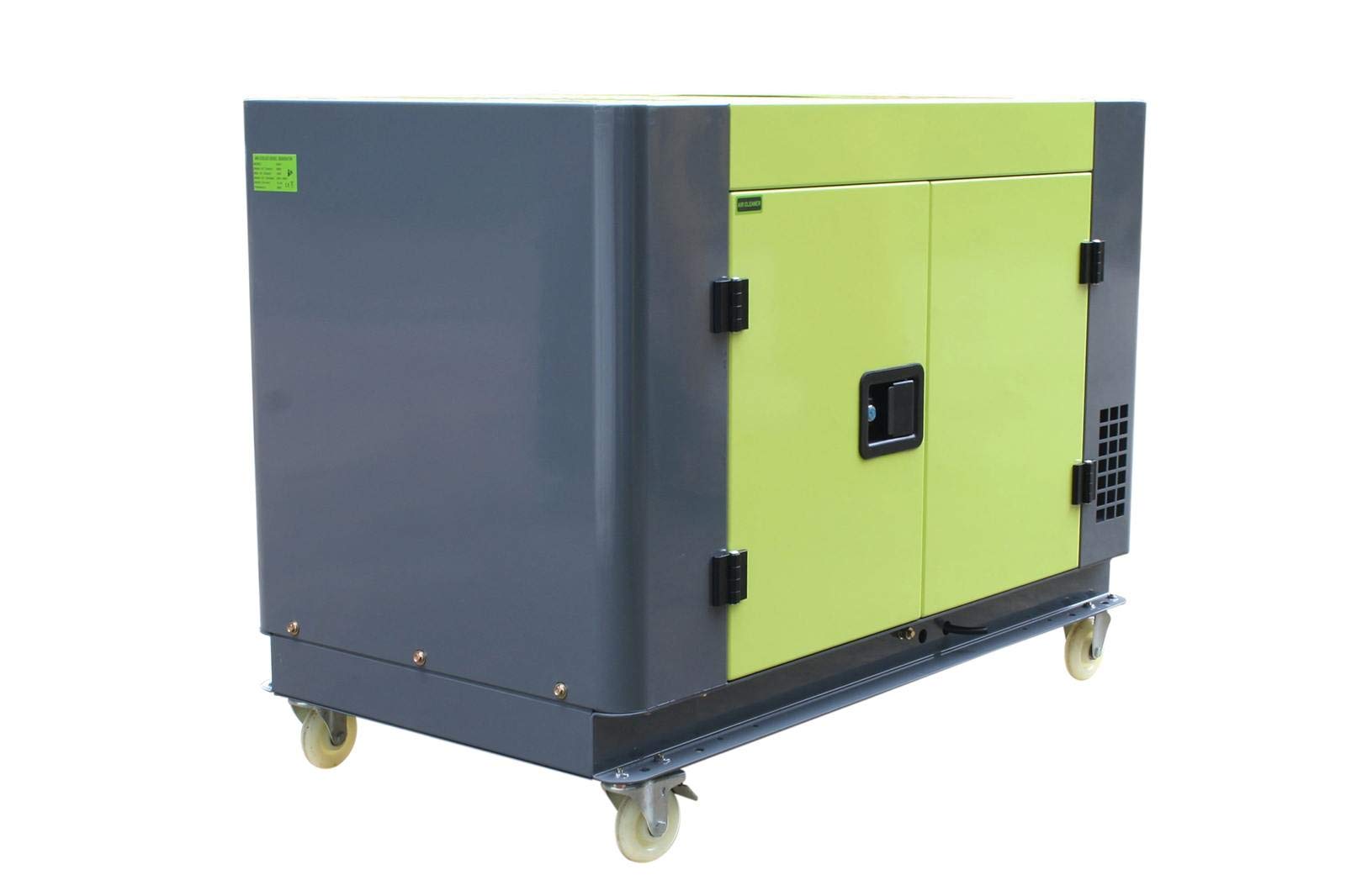 Varan Motors 92693 - Generador eléctrico diésel (silencioso, 10 kVA, 400 V, 230 V, 12 V, refrigerado por Agua)