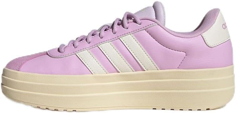 adidas Women's VL Court Bold Bliss lilacOff White/Ice Lavender 6.5 US