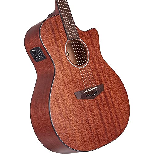 D'angelico 6 String Acoustic-Electric Guitar, Right, Natural (Daplsg200Mahcp) Bundle With Fender 12-Pack Guitar Picks, Kopul Phone To Phone (1/4") Cable And Gator Single-Guitar Stand #TOP3