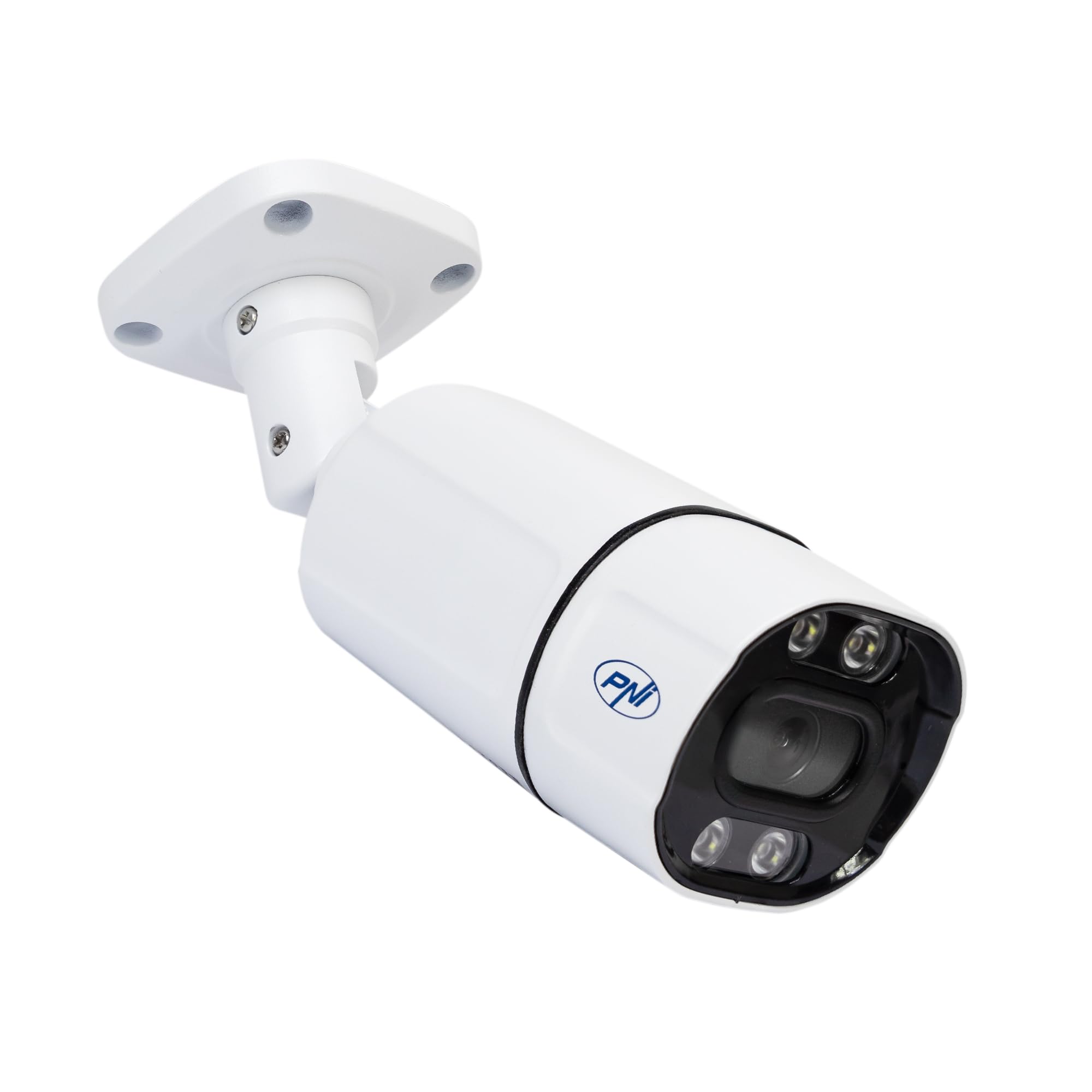 PNI House IPMAX POE-8 Kit Videosorveglianza con NVR e 4 Telecamere-IP, Risoluzione 8MP, Visione Notturna, Rilevazione di movimento, Impermeabile IP66, Compatibile con tecnologia-IP