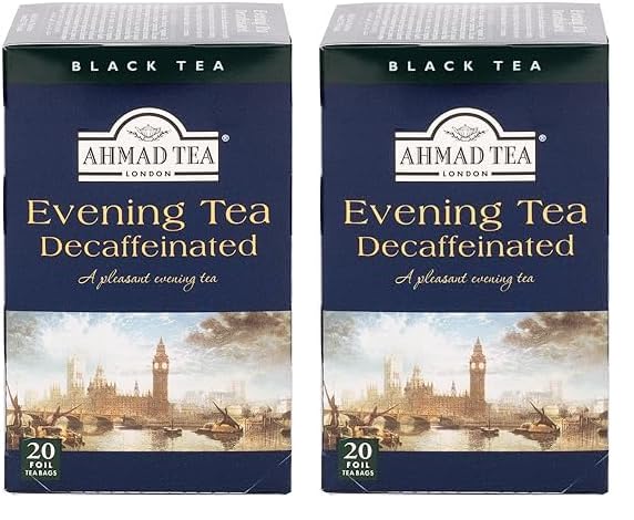 Ahmad Tea Decaffeinated Evening Tea - 20 Teabags (Pack of 2)