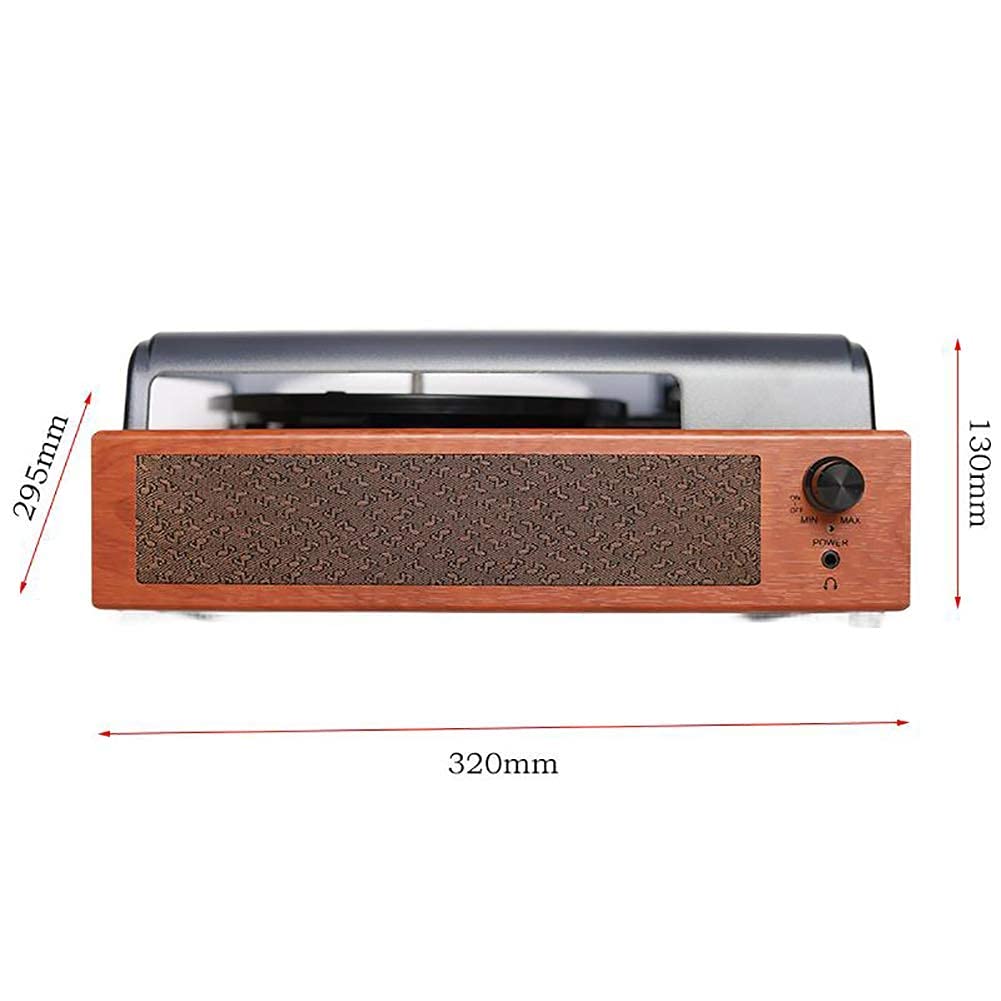 Giradischi in Vinile, Giradischi, Riproduzione, Altoparlante Bluetooth, fonografo retrò, grammofono, Uscita Audio per Cuffie/RCA, registratore a 33/45/78 Giri