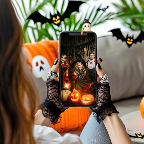 Figurita para funda de teléfono autoadhesiva de Halloween set de 12 piezas de decoración superior 2