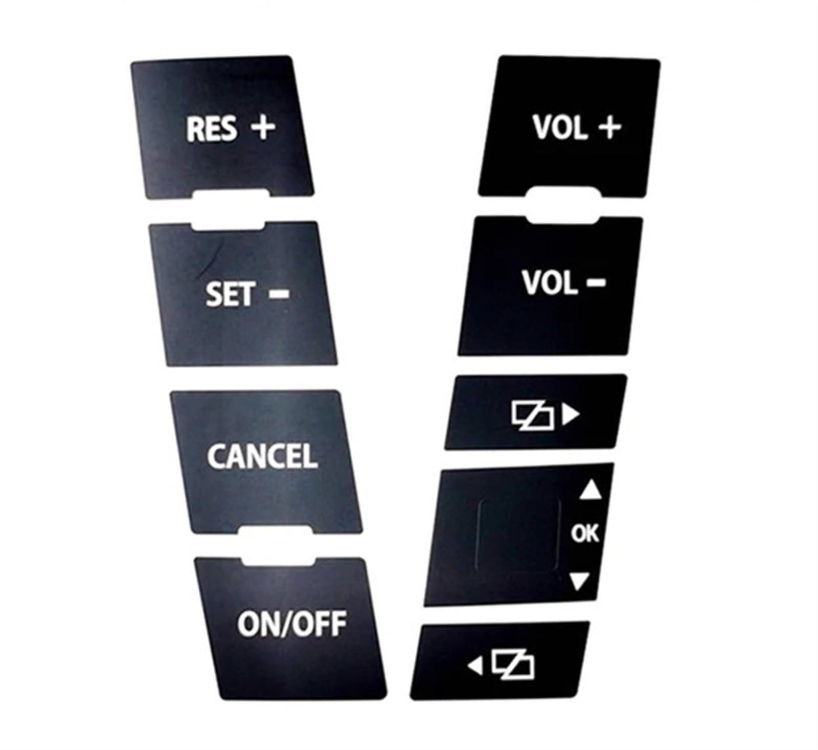 Button Repair Sticker Compatible with VW for Touareg 2004 2005 2006 2007 2008 2009 Car Center Console Steering Wheel Button Repair Sticker Decal Fix Faded Ugly