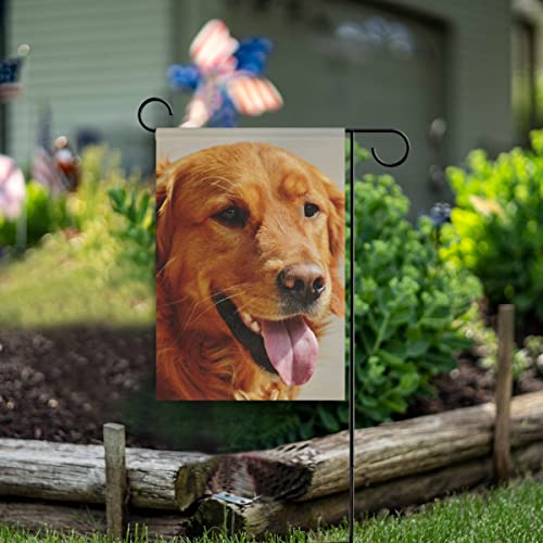 Blueviper Smiling Golden Retriever Dog Pet Garden Flag Banner 12 X 18 Inch Decorative Garden Flag For Outdoor Lawn And Garden Home Décor Double-Sided #TOP1