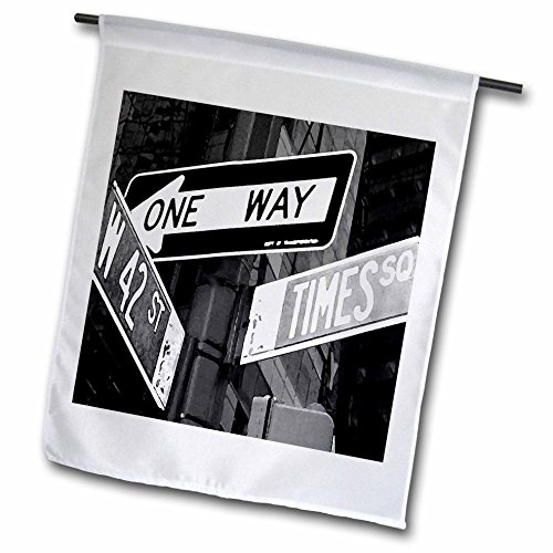 3dRose fl_4391_1 42 Street NY City, Garden Flag, 12 by 18-Inch