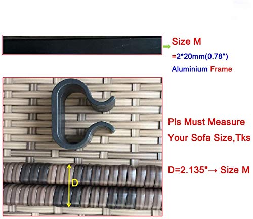 HTTH Gartenmöbel Verbinder 12 Stück, Outdoor Patio Möbel Sets Sofa Befestigungselemente Clip Sectional Connector… – Bild 7