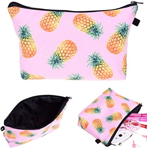 Portable Makeup Bag Organizer Travel 3D Printing Small Cosmetic Bags Zipper Pen Cases Brush Storage Pouch for Women Girls Purse (Mandala Flowers)