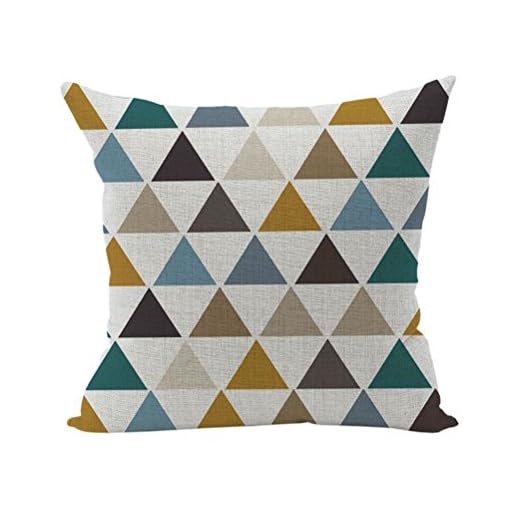 Nunubee Bohême Géométrique Housse de Coussin décoratif scandinave Chambre Taie d'oreiller Sofa 45x45cm Style 24