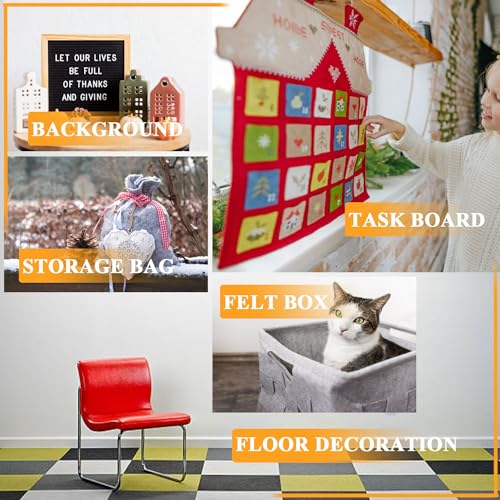 Premium White Felt Fabric 36" x 36" - 1.6mm Thick Soft and Durable Craft Material for DIY Projects, Sewing, and Home Decor 7 Premium White Felt Fabric 36" x 36" - 1.6mm Thick Soft and Durable Craft Material for DIY Projects, Sewing, and Home Decor - Image 6