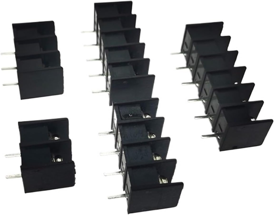 50Pcs 25S-B Pitch 7.62mm Barrier Screw PCB Terminal Block Morsettiera Straight 2/3/4/5/6P Wire Connector Bornier Cable 14AWG 15A