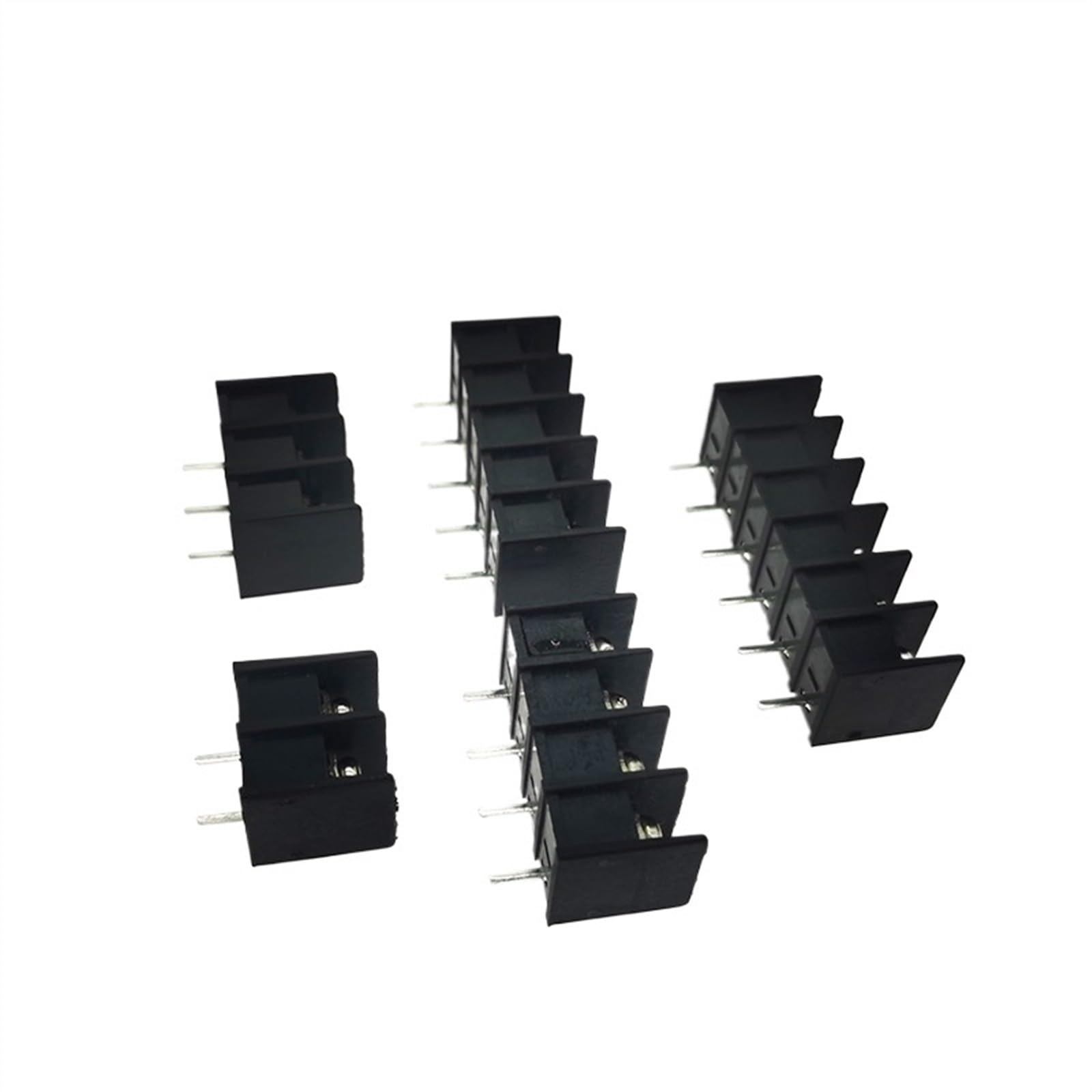Conector de cable para PCB tipo bornier de barrera con 6 pines rectos, 50 uds 7