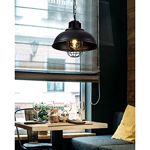 Lustre en fer forgé industriel suspension bar café E27 - 4