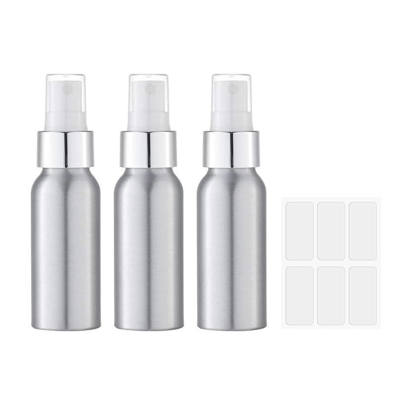 Frasco spray de alumínio LISAPACK 60 mL, Pacote com 3