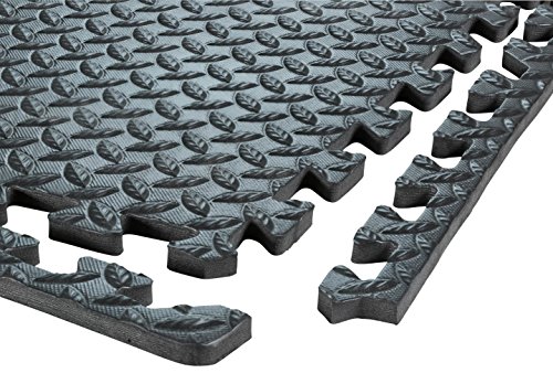 Sivan Health And Fitness Puzzle Exercise Mat Eva Foam Interlocking Tiles—Protective Flooring For Gym, Garage Flooring, Playroom, Workshop, Basement, And More (Black) #TOP4
