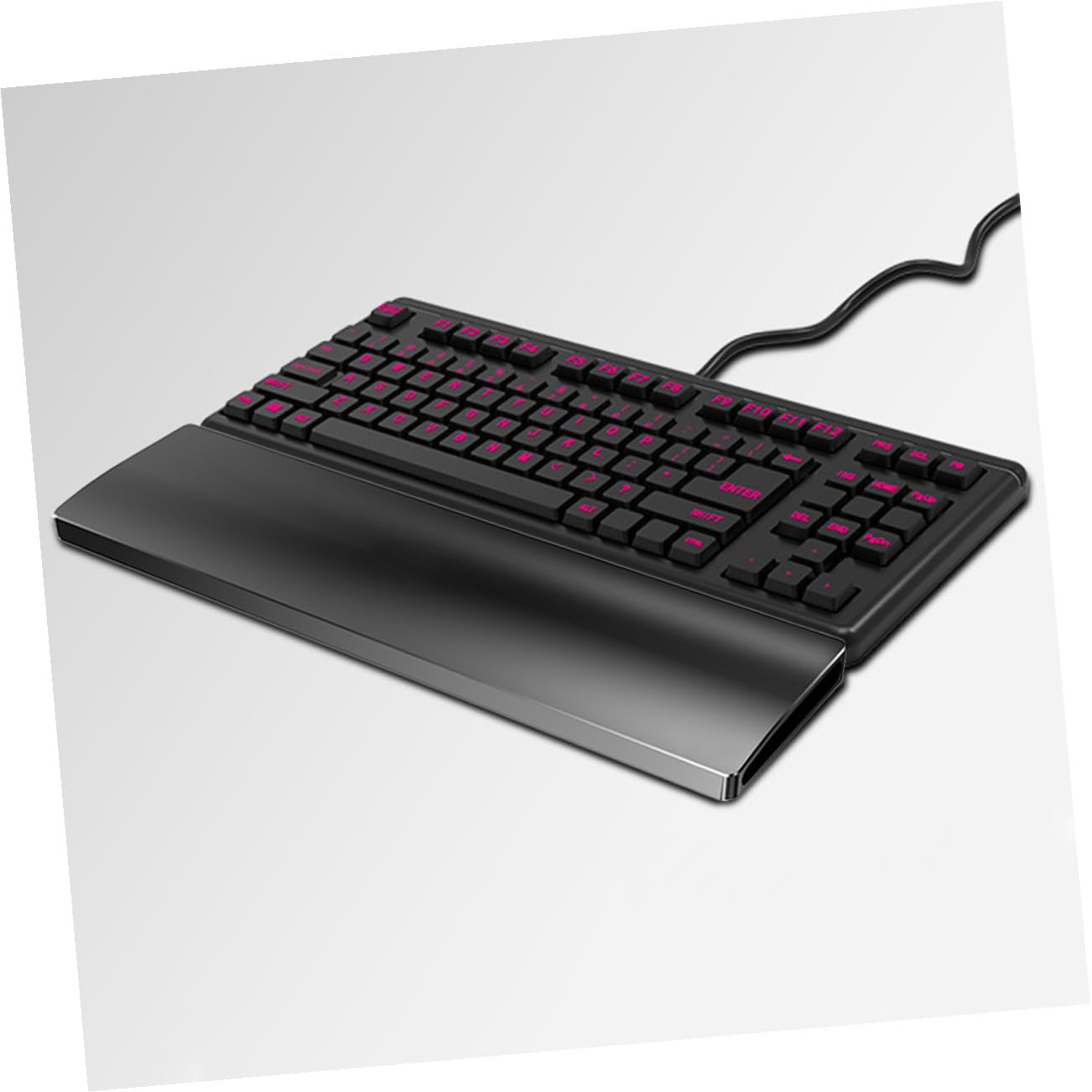 Handgelenkauflage für Tastatur, Aluminiumlegierung, 87-tasten, Schwarz