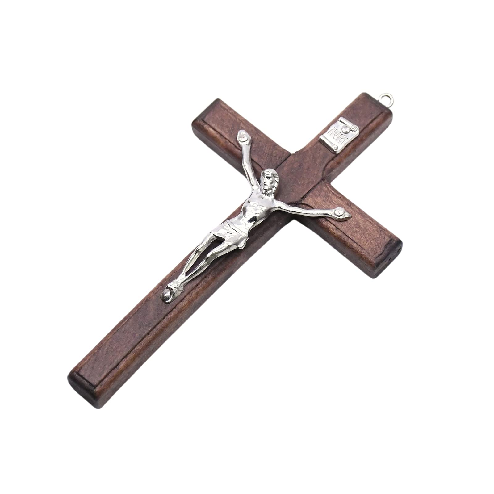 Croce in Legno d'Ulivo Lucidato per Cerimonie di Preghiera Cristiana, Manico per