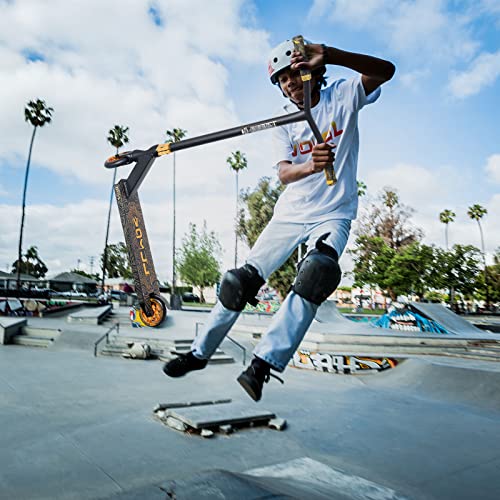 Vokul K1 Pro Trick Scooter | Stunt Scooter, For Kids 8 Years And Up,Teens,Adults - Best Entry Level Freestyle Stunt Scooter For ,Boys,Girls - Freestyle Skate Park Street Scooter (Spider-Gold) #TOP1