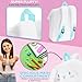 Hello Kitty Girls Fluffy Backpack with 3D Ears, Soft Fashion Backpack Kids Teens, Gifts for Girls (White Cinnamoroll)