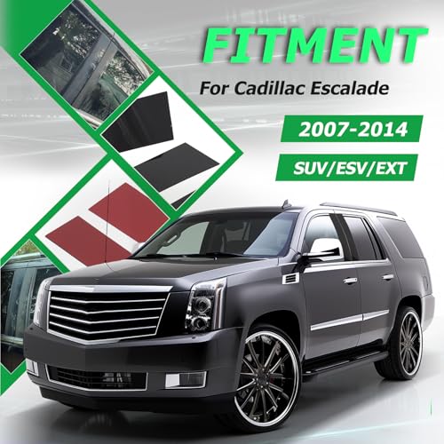 Image of ECOTRIC 4PCS Pillar Post Molding Trim Compatible with 2007-2014 Cadillac
