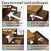 Upgraded Magnetic Cabinet Locks(24locks+4keys) Baby Proofing Cabinet Locks with Fast Installing Tools