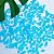 LITMIND Transparent Blue Stained Glass Mosaic Tiles - 240 Pieces in 5 Shapes (Rectangle, Triangle, Rhombus, Square, Leaf) Mixed Sizes for Crafts, Mosaic Projects & Home Décor