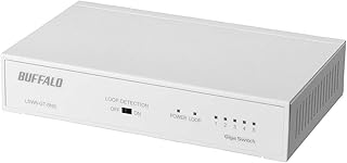 バッファロー BUFFALO Giga対応 金属筐体 電源内蔵 5ポート LSW6-GT-5NS/WH ホワイト スイッチングハブ マグネット 壁掛け設置対応