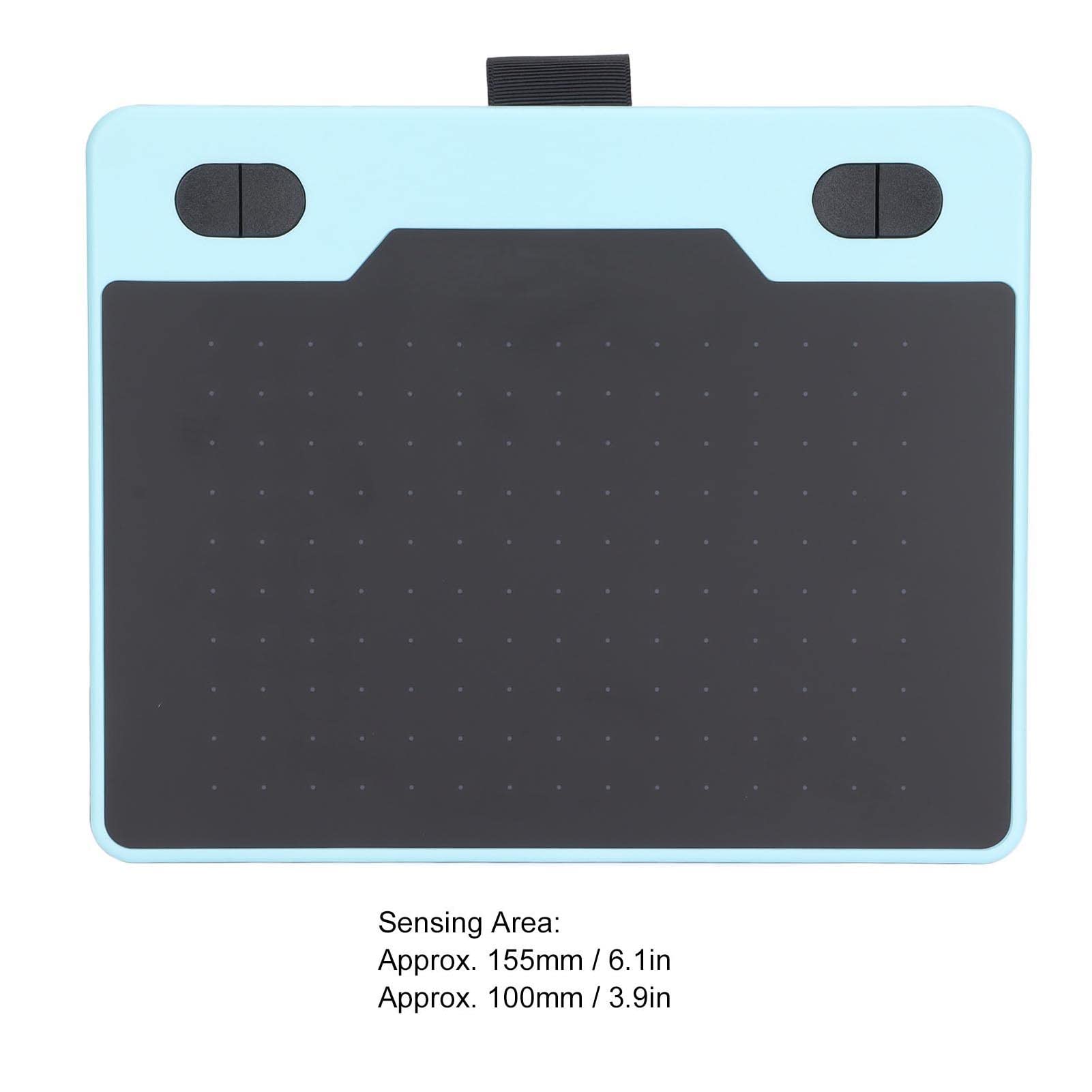 Tavoletta grafica digitale T503, tavoletta grafica con sensibilità alla pressione di 8192 livelli e risoluzione di 5080 LPI, tavoletta con penna a induzione elettromagnetica per (Blu)