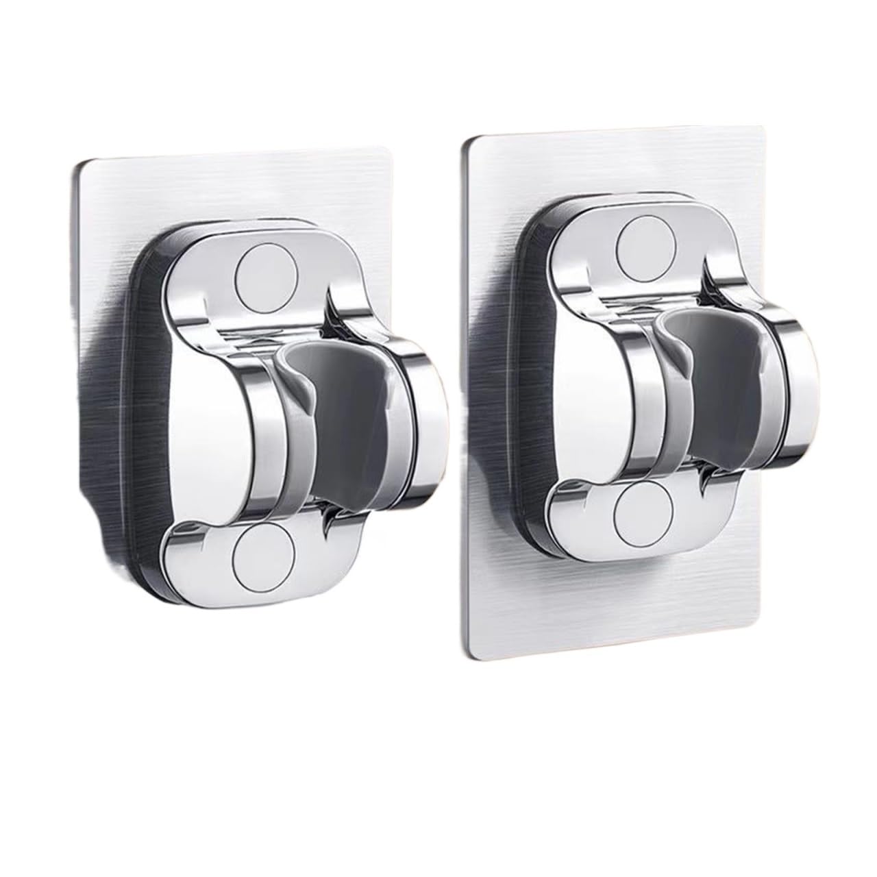 1pcs Wall Mount Adjustable Shower Head Holder(2pcs-Silver)