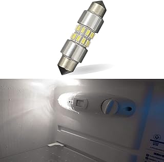 RV Refrigerator Bulb, 214-2 RV Fridge LED Light Bulb, RV Refrigerator Replacement Festoon Bulb for Camper, Motorhome, Travel Trailer, Concession Stands, And Food Trucks, DC12V, 1pcs