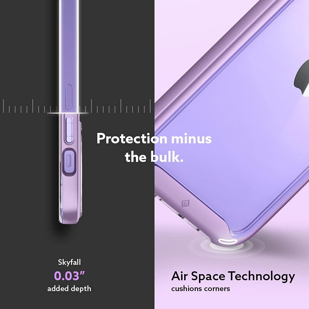 Caseology Skyfall Clear Case for with iPhone 12 Pro Case Clear for iPhone 12 Case Clear (2020) for Women & Men - Lavender