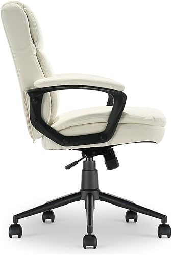 Miniatura 3 de Transform 2.0 - Silla ergonómica de escritorio con respaldo medio, cuero consolidado, color blanco